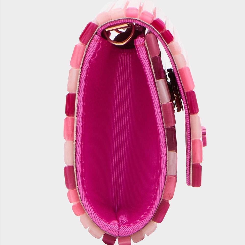 Betsey Johnson Pink Marbled Micro Clutch Pink NWT - Picture 3 of 6